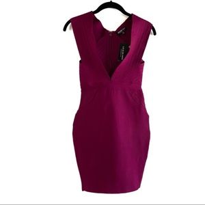 Fashion Nova Magenta Bandage Dress XS